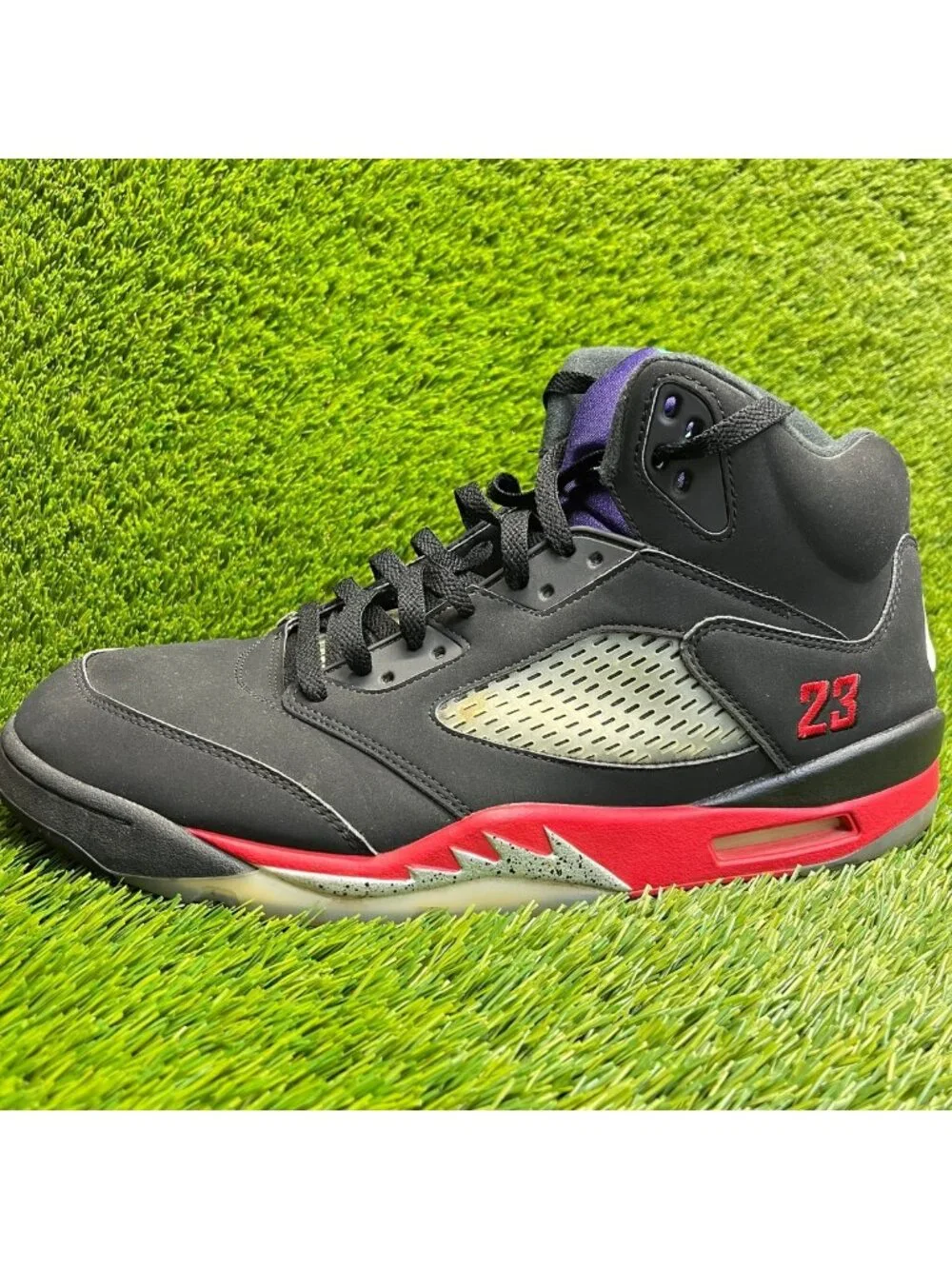 Nike Air Jordan 5 Retro Top 3 Mens Size 14 Black Red Basketball Shoes Sneakers